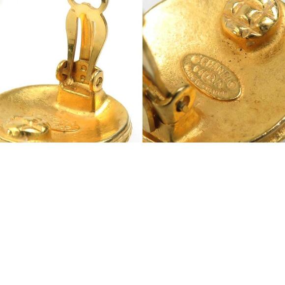 CHANEL Gold Logo Earrings - Picture 5 of 5